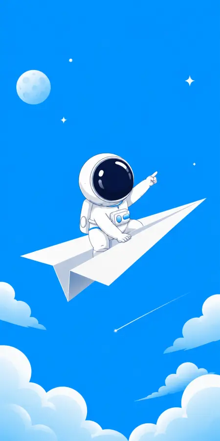 Dreams hit different when your ride is a paper plane 🚀☁️✨ 4K wallpaper for desktop and mobile - Pixbee