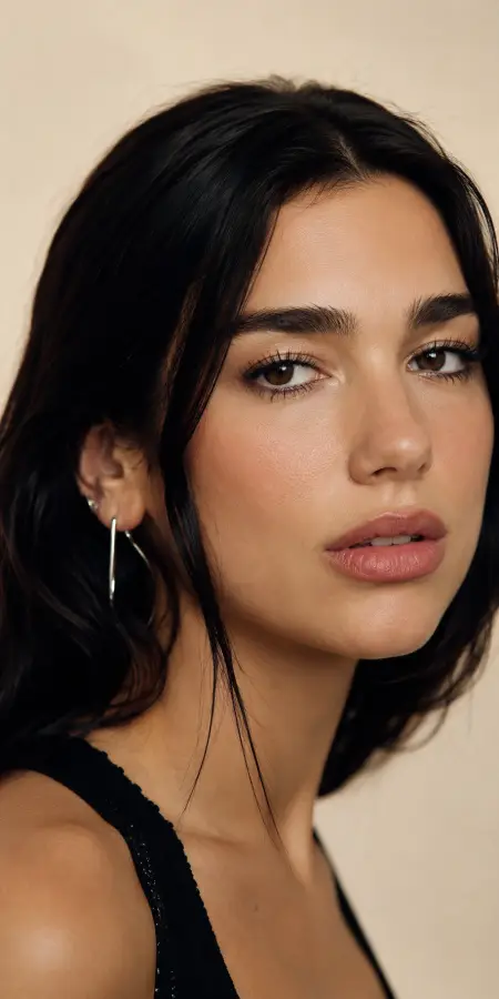 Dua Lipa Studio Beauty Portrait 4K wallpaper for desktop and mobile - Pixbee