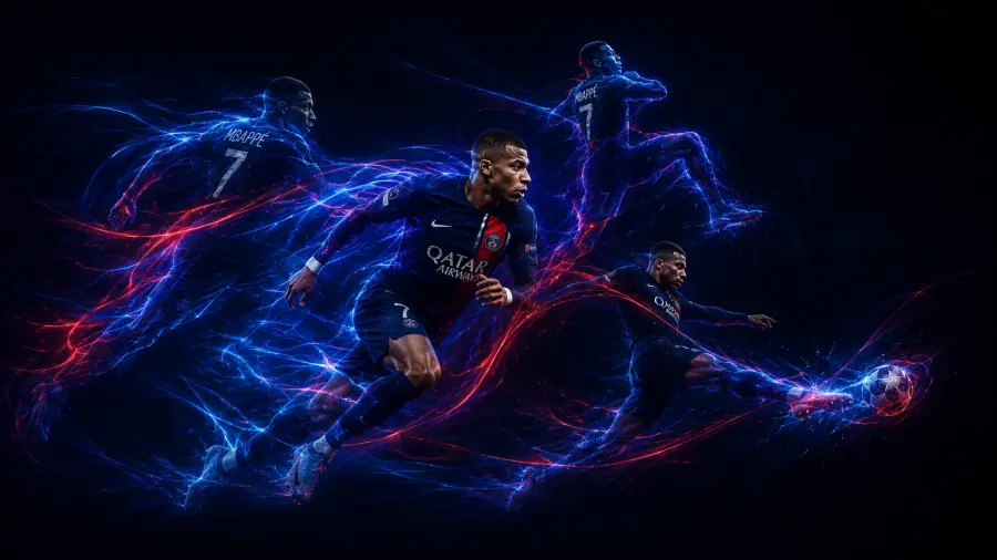 Dynamic Neon Light Trail Football Compilation 4K wallpaper for desktop and mobile - Pixbee