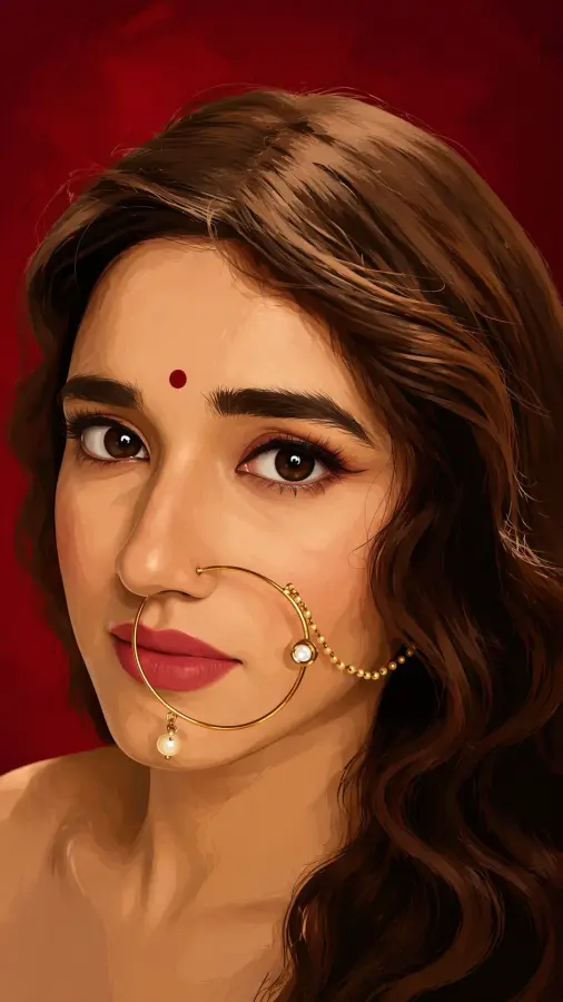 Elegant Desi Beauty Portrait 4K wallpaper for desktop and mobile - Pixbee