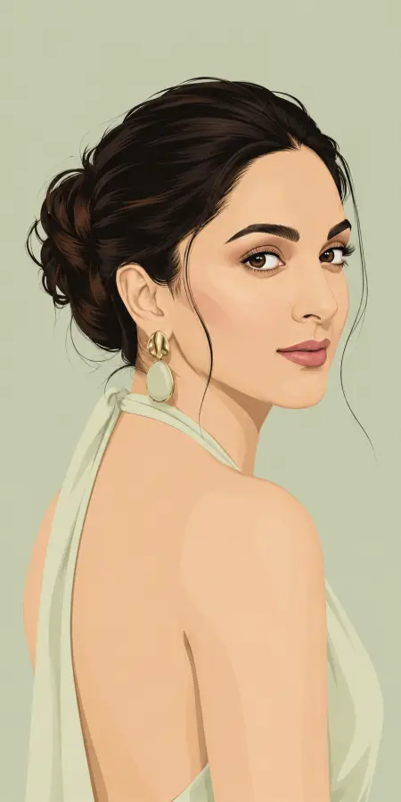 Elegant Kiara Advani In Vector Art 4K wallpaper for desktop and mobile - Pixbee