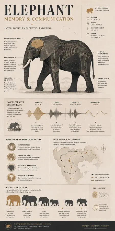 Elephant Memory & Communication: Intelligence, Social Bonds & Long-Distance Signals 4K wallpaper for desktop and mobile - Pixbee