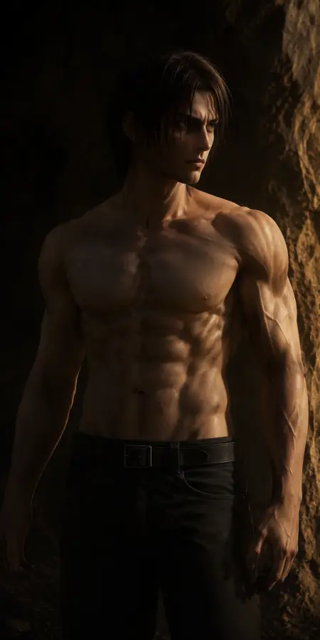 Eren Yeager Shirtless In Dark Cave Portrait 4K wallpaper for desktop and mobile - Pixbee