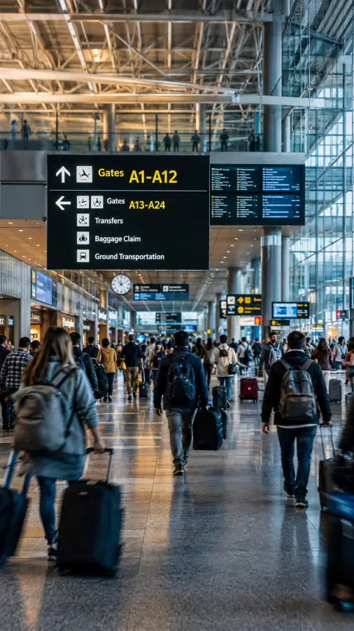 “Every journey begins with a single departure gate.” 4K wallpaper for desktop and mobile - Pixbee