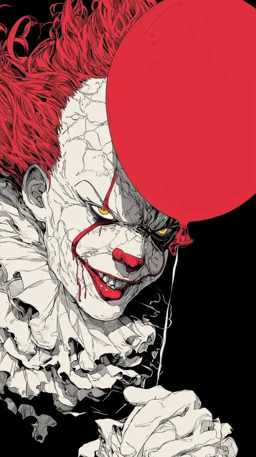 Evil Clown Pennywise 4K wallpaper for desktop and mobile - Pixbee