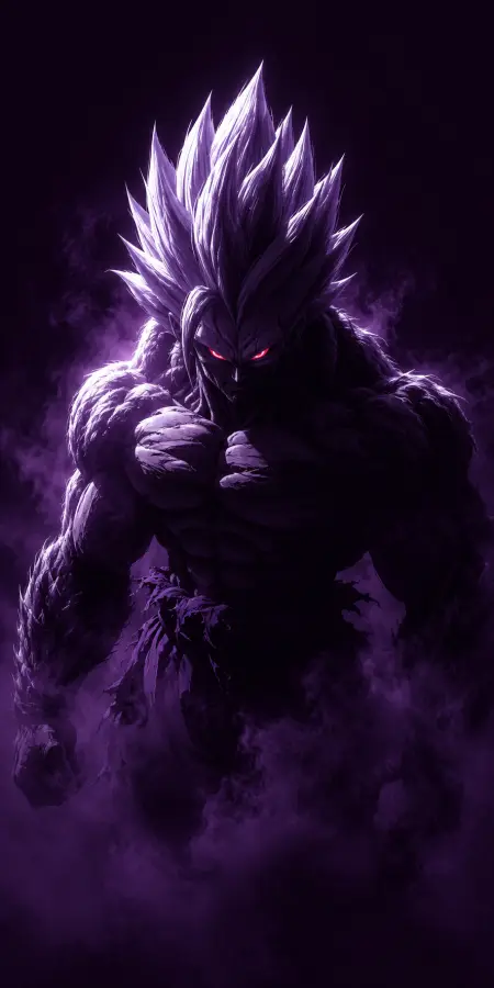 Evil Goku Super Saiyan 4 Purple Smog 4K wallpaper for desktop and mobile - Pixbee
