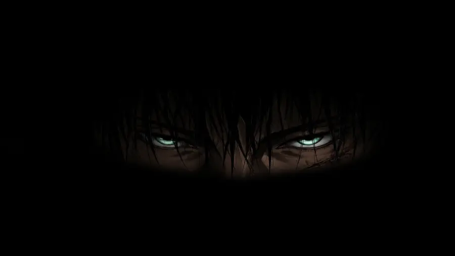 Extreme Close Up of Intense Green Eyes Piercing Through Dark Wet Hair 4K wallpaper for desktop and mobile - Pixbee