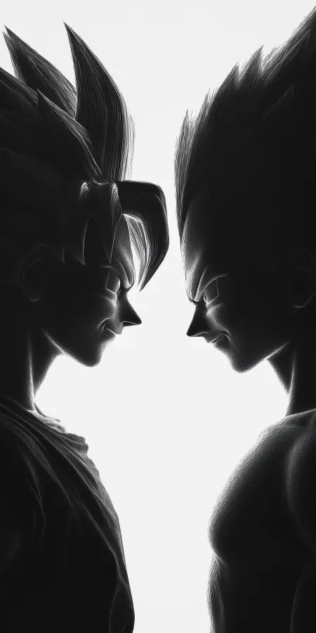 Face to Face Rivals - Goku - Vegeta 4K wallpaper for desktop and mobile - Pixbee