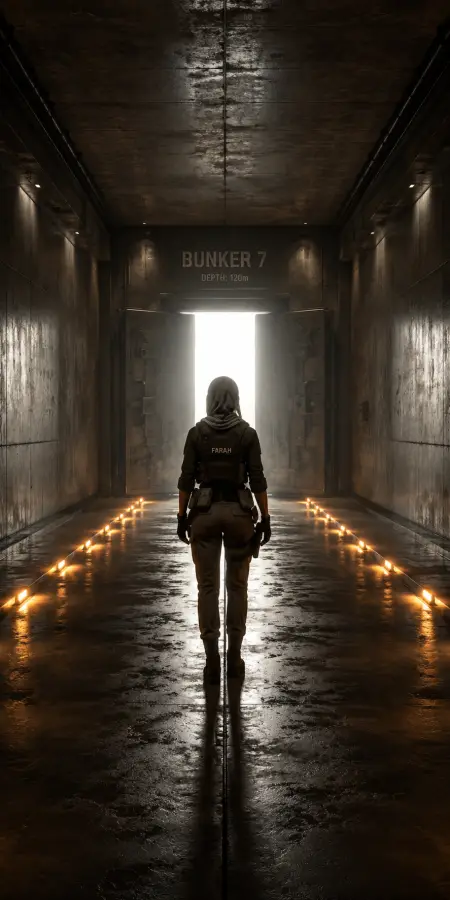 Farah Call Of Duty Standing In Bunker — ue5 phone wallpaper