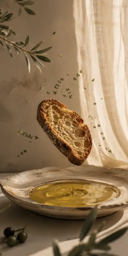 “Floating flavors in golden light.” 4K wallpaper for desktop and mobile - Pixbee
