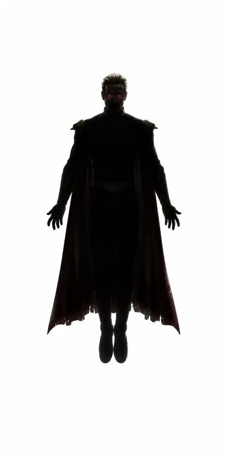 Floating Villain Silhouette Isolated On White Background 4K wallpaper for desktop and mobile - Pixbee
