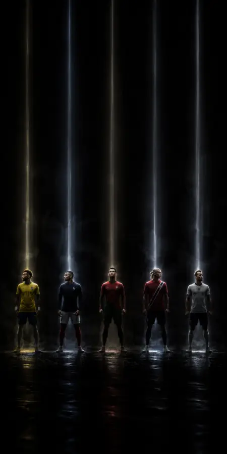 Football Legends Under The Spotlight 4K wallpaper for desktop and mobile - Pixbee