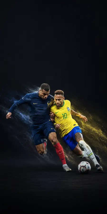 Football Rivals Clash in Motion 4K wallpaper for desktop and mobile - Pixbee