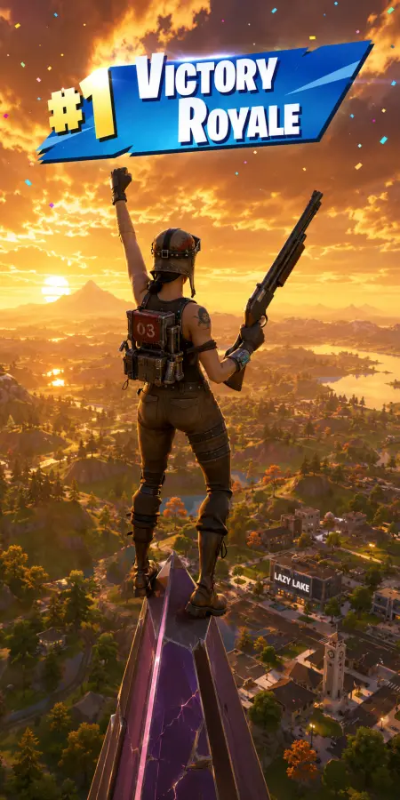 Fortnite Aura Skin Lazy Lake Victory Royale 4K wallpaper for desktop and mobile - Pixbee