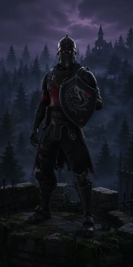 Fortnite Black Knight Holding Shield 4K wallpaper for desktop and mobile - Pixbee