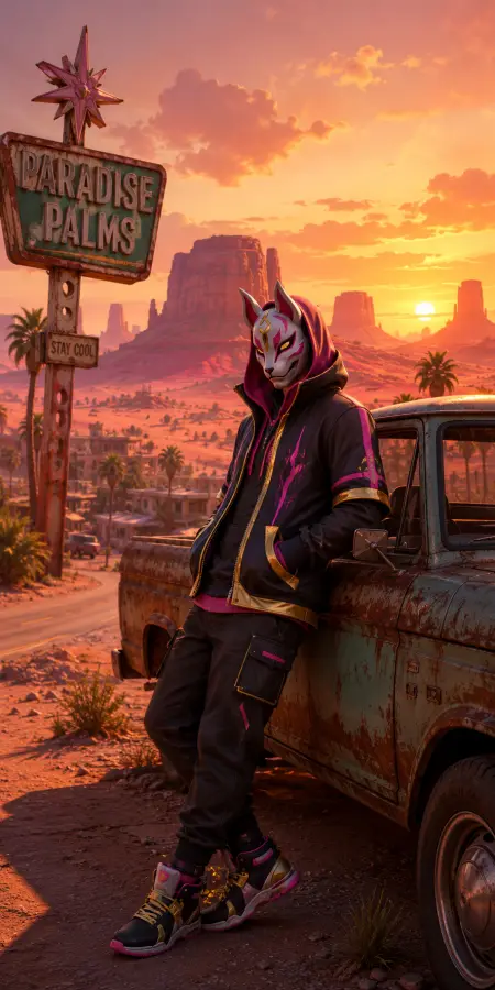 Fortnite Drift Skin Paradise Palms Truck 4K wallpaper for desktop and mobile - Pixbee