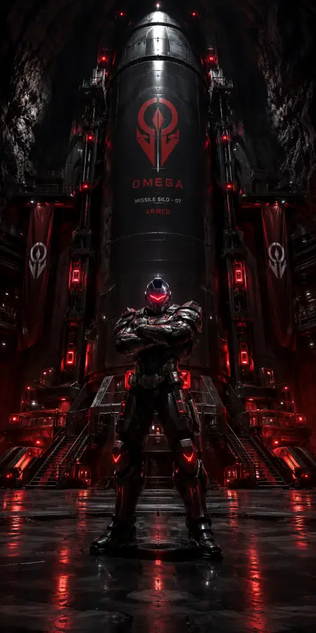 Fortnite Omega Skin in Missile Silo 4K wallpaper for desktop and mobile - Pixbee