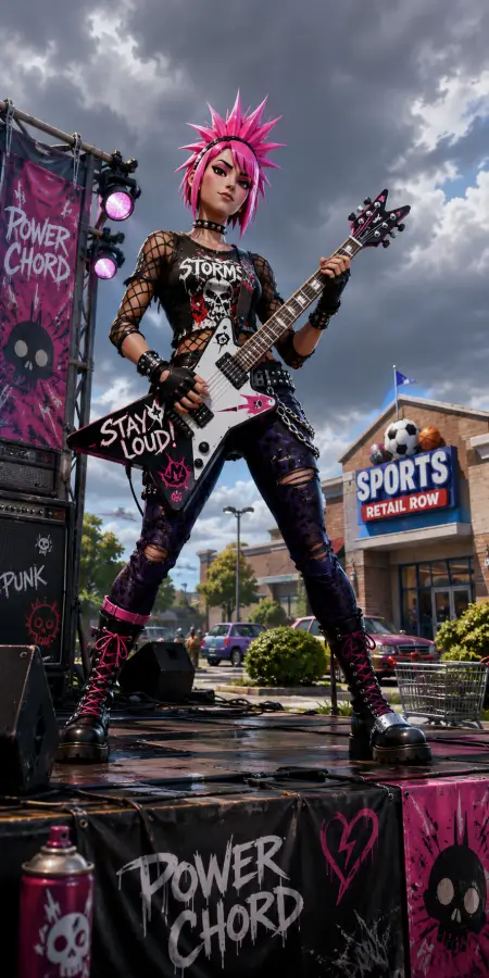Fortnite Power Chord Skin Retail Row 4K wallpaper for desktop and mobile - Pixbee