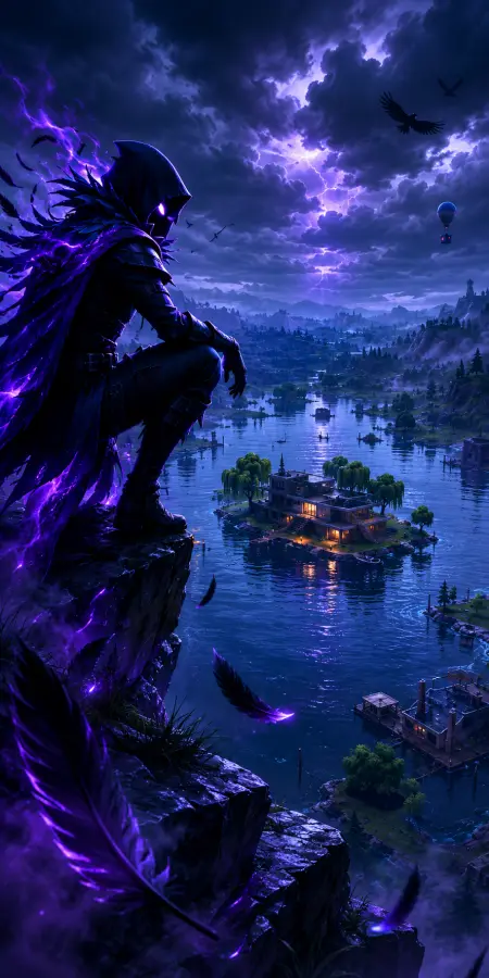 Fortnite Raven Watching Loot Lake 4K wallpaper for desktop and mobile - Pixbee