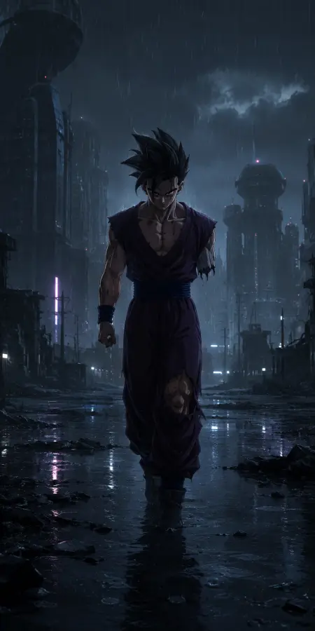 Future Gohan: “Broken world. Unbroken warrior.” 4K wallpaper for desktop and mobile - Pixbee