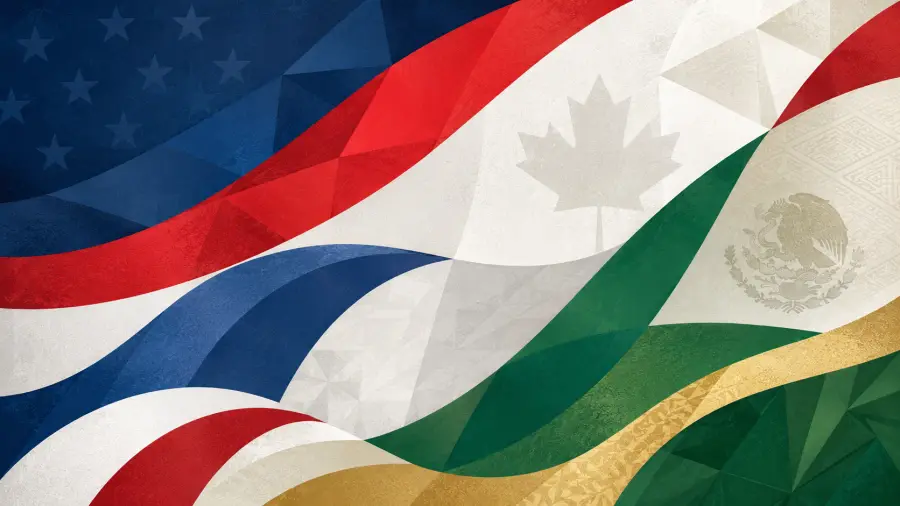 Geometric Low Poly Fusion of the United States Canadian and Mexican Flags 4K wallpaper for desktop and mobile - Pixbee