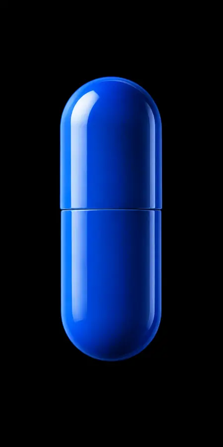 Glossy Blue Capsule Pill Dark — iphone 18 pro max phone wallpaper