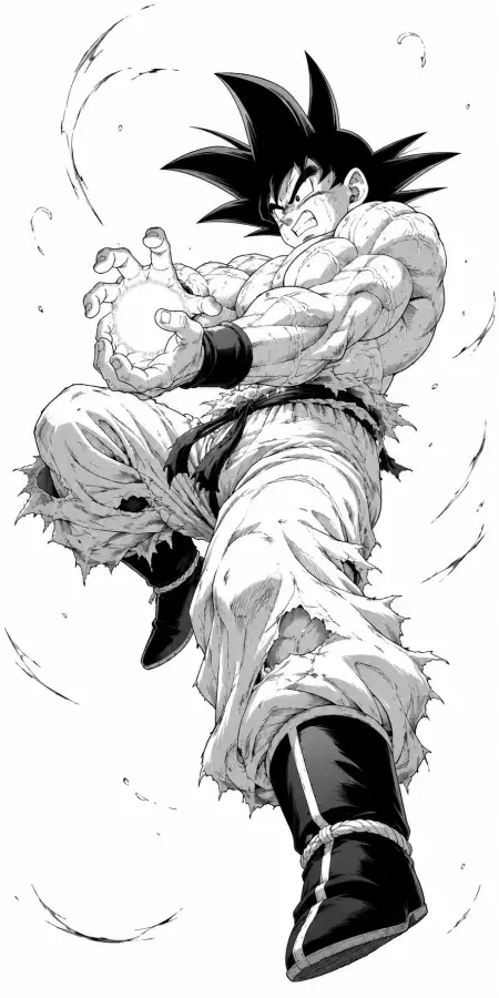 Goku Low Angle Charging Energy Blast Attack 4K wallpaper for desktop and mobile - Pixbee
