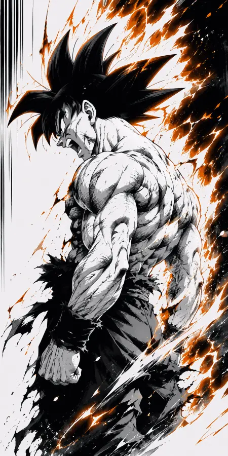 Goku: “Pain is temporary… Saiyan aura is forever.” 4K wallpaper for desktop and mobile - Pixbee