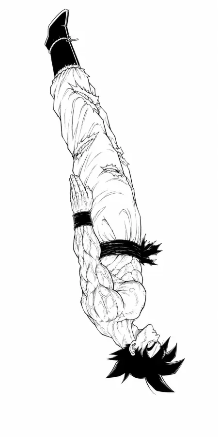 Goku Side View Diagonal Handstand Sketch Wallpaper 4K wallpaper for desktop and mobile - Pixbee