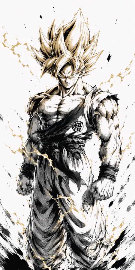 Goku: “Silence before the Kamehameha.” 4K wallpaper for desktop and mobile - Pixbee