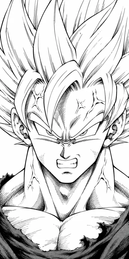 Goku Super Saiyan Close Up Intense Face 4K wallpaper for desktop and mobile - Pixbee