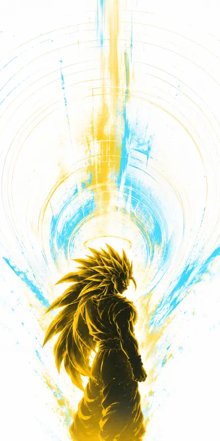 Goku Super Saiyan Three Profile View Vector Illustration 4K wallpaper for desktop and mobile - Pixbee