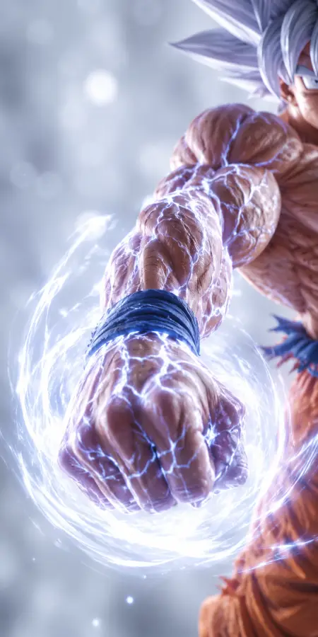 Goku Ultra Instinct Clenched Fist Power Attack 4K wallpaper for desktop and mobile - Pixbee