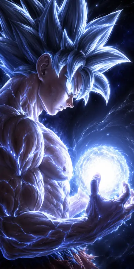 Goku Ultra Instinct Gathering Charged Energy Sphere 4K wallpaper for desktop and mobile - Pixbee