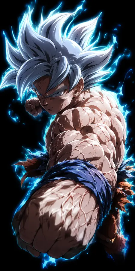 Goku Ultra Instinct Power Punch Aura Wallpaper 4K wallpaper for desktop and mobile - Pixbee