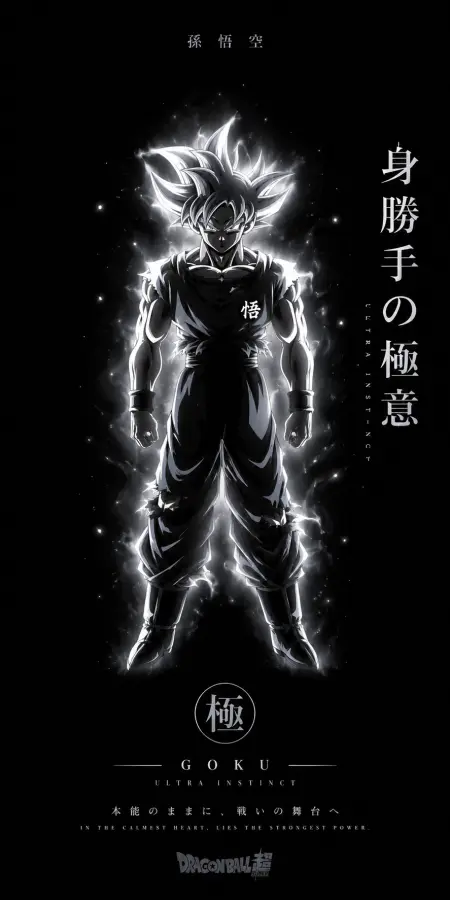 “Goku Ultra Instinct — The Calm Beyond Power.” 4K wallpaper for desktop and mobile - Pixbee