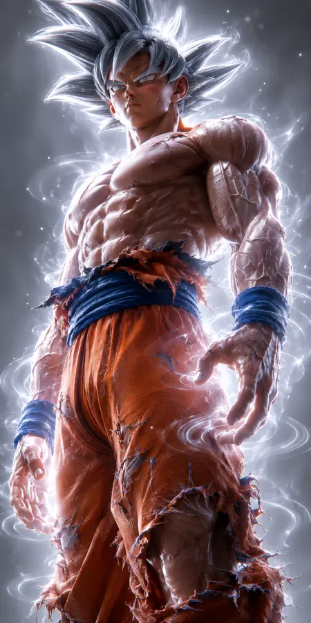 Goku Unleashing Mastered Ultra Instinct Aura 4K wallpaper for desktop and mobile - Pixbee