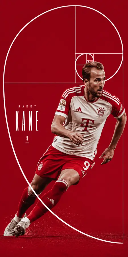 Golden Ratio Fibonacci Spiral Harry Kane Poster 4K wallpaper for desktop and mobile - Pixbee