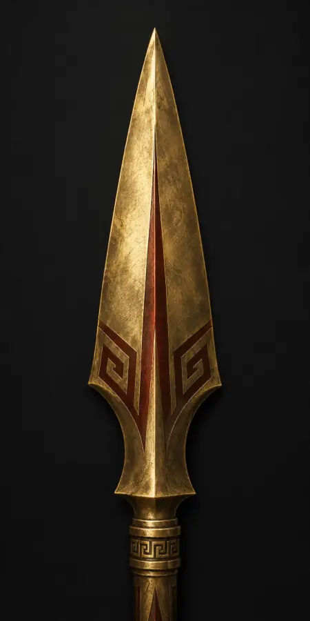 Golden Spartan Spearhead Ancient Greek Weapon — iphone wallpapers phone wallpaper