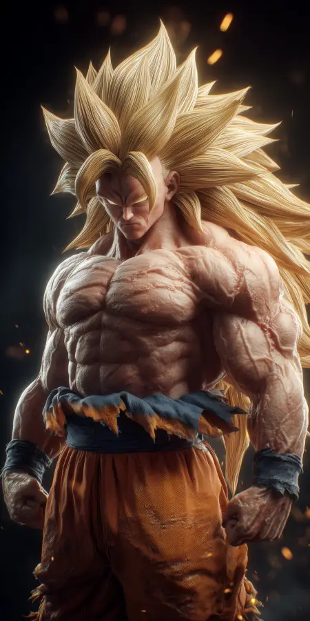 Golden Warrior Power Form - Goku 4K wallpaper for desktop and mobile - Pixbee
