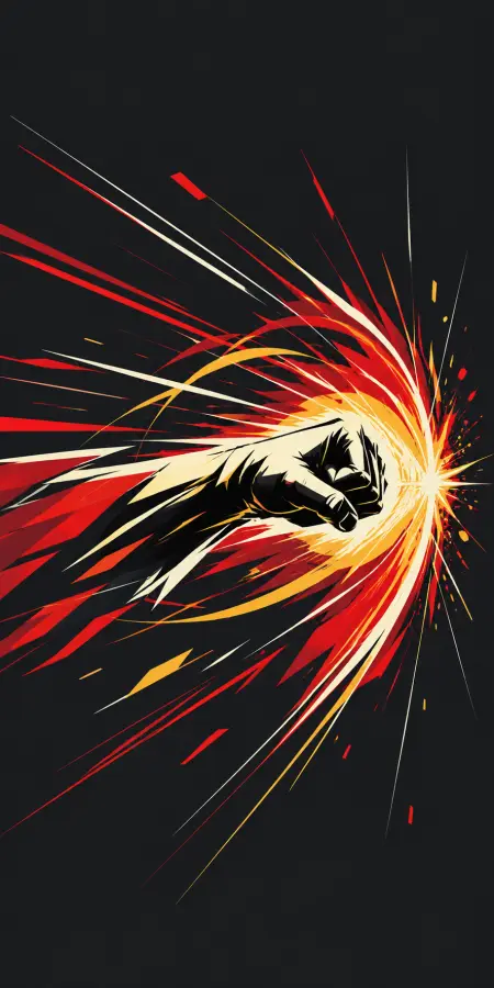 Graphic Vector Illustration Of Powerful Impact Martial Arts Fist 4K wallpaper for desktop and mobile - Pixbee
