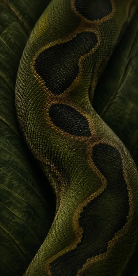 Green Anaconda Snake Scales Close Up — iphone wallpapers phone wallpaper