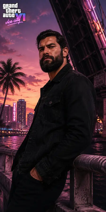 Gta Vi Vice City Man Bridge — gta vice city phone wallpaper