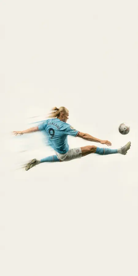Haaland Flying Finish Moment 4K wallpaper for desktop and mobile - Pixbee