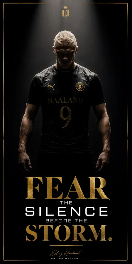 “Haaland Football Aura: The Silent Storm of Soccer ⚽🌪️” 4K wallpaper for desktop and mobile - Pixbee