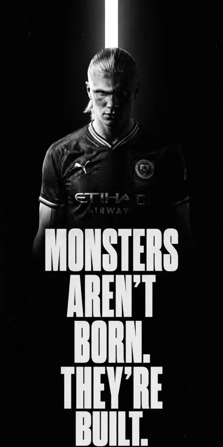 “Haaland Football Monster: Built for Soccer Greatness ⚽👹” 4K wallpaper for desktop and mobile - Pixbee