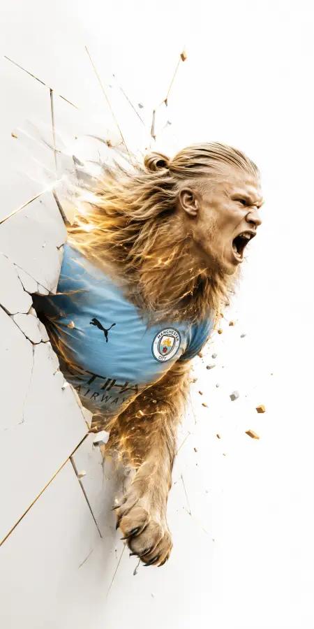 Haaland Football Soccer Beast 4K wallpaper for desktop and mobile - Pixbee