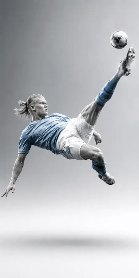 Haaland Football Soccer Bicycle 4K wallpaper for desktop and mobile - Pixbee