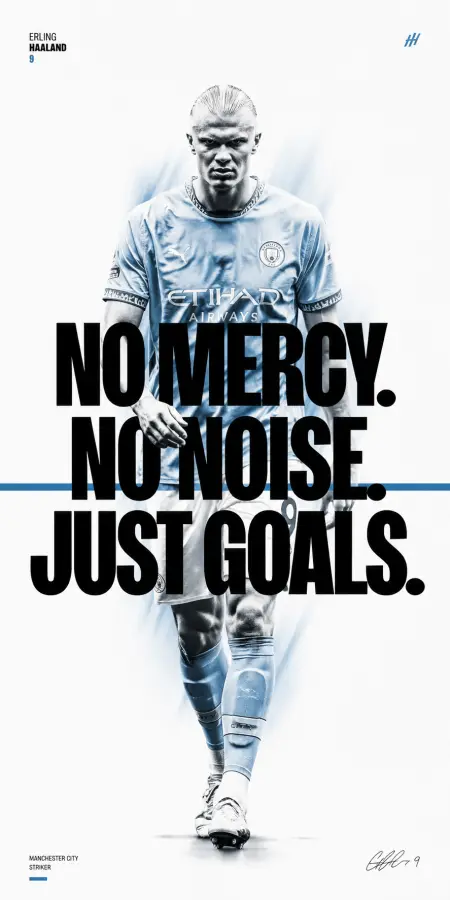 “Haaland Football Striker: No Mercy, No Noise, Just Soccer Goals ⚽🔥” 4K wallpaper for desktop and mobile - Pixbee