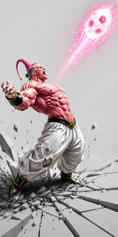 Haaland Majin Buu Energy Ball Kick — football phone wallpaper
